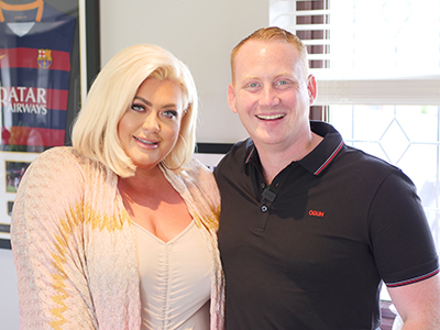 Adam Stott and Gemma Collins